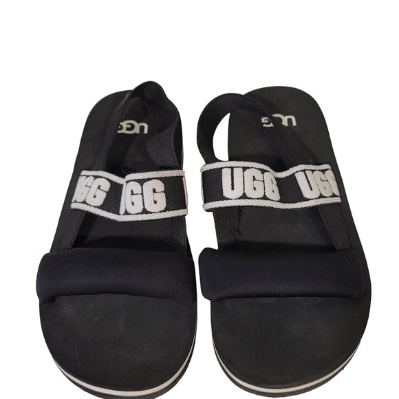 Ugg Zuma kids sing black and white sandals size 3 big girls - Picture 2 of 8